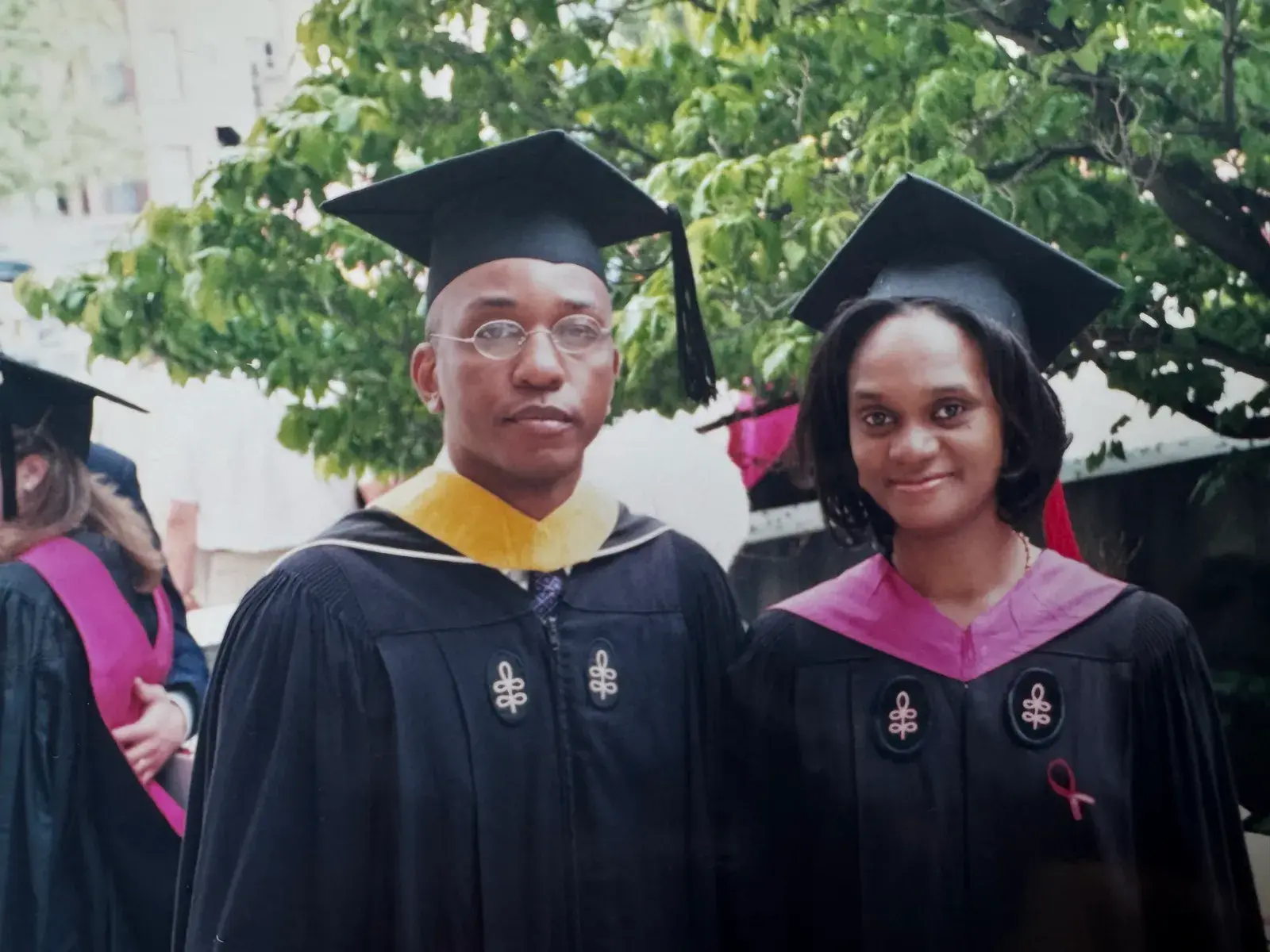Funso and Orode Doherty at their Harvard graduation, 2001.